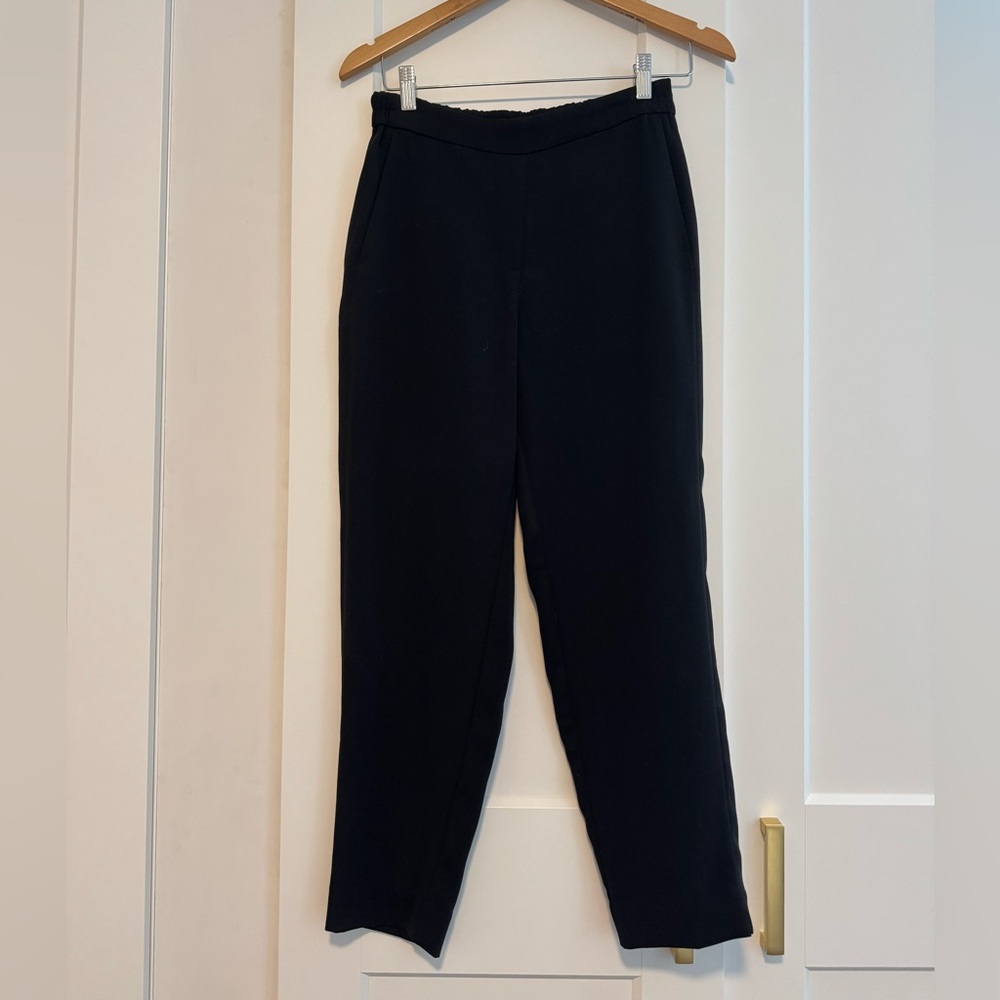 J. By J. Crew Black Cropped Straight Leg Trousers